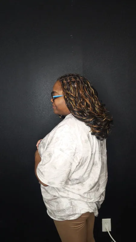 Box braids with beads