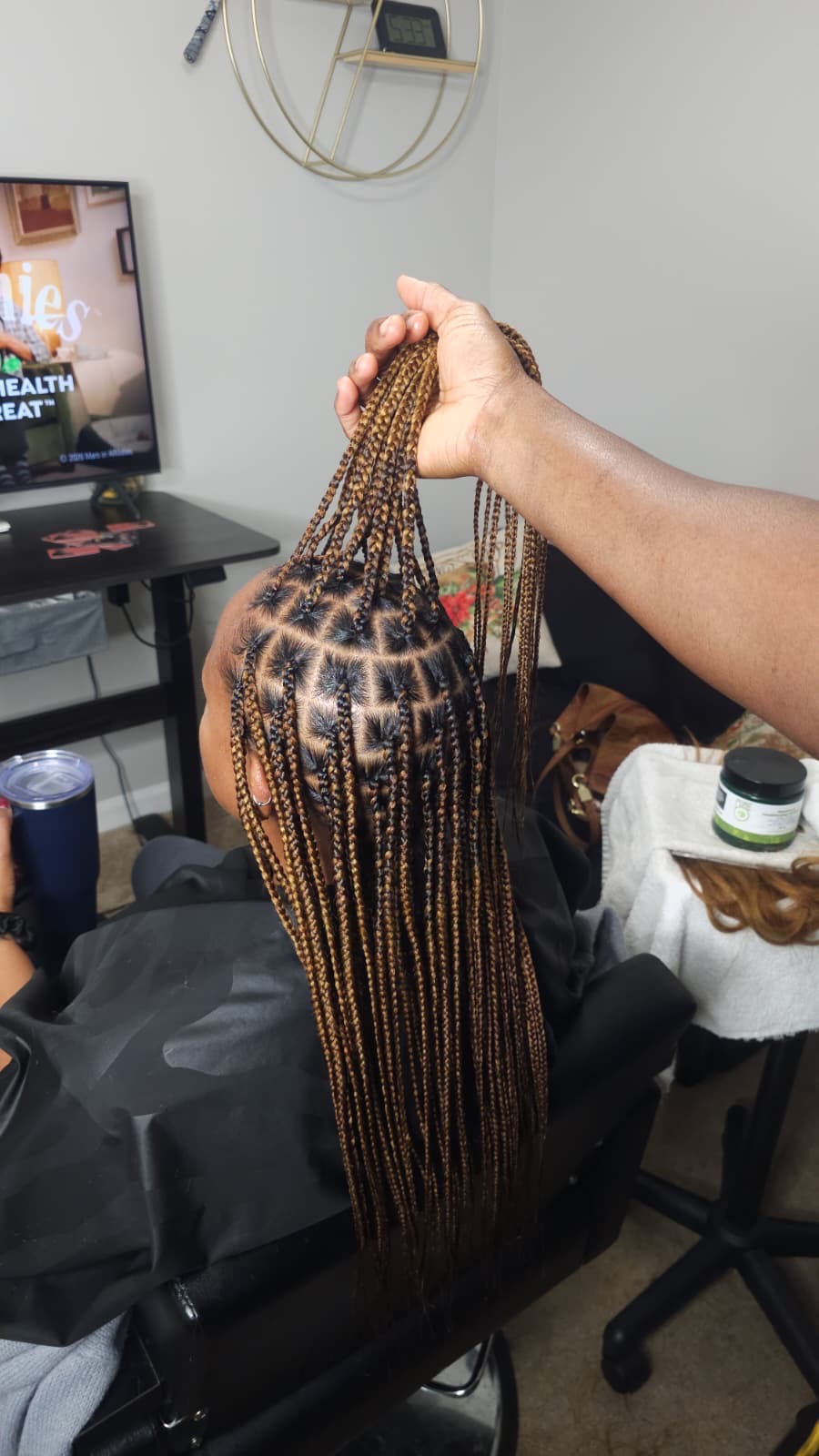 Braided updo style