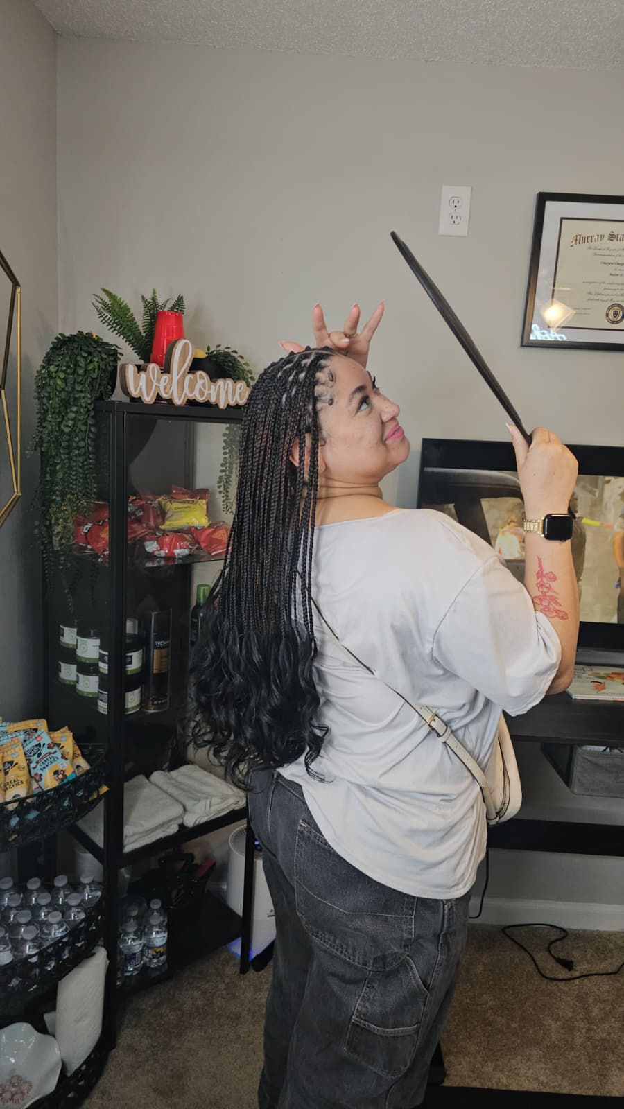Box braids style