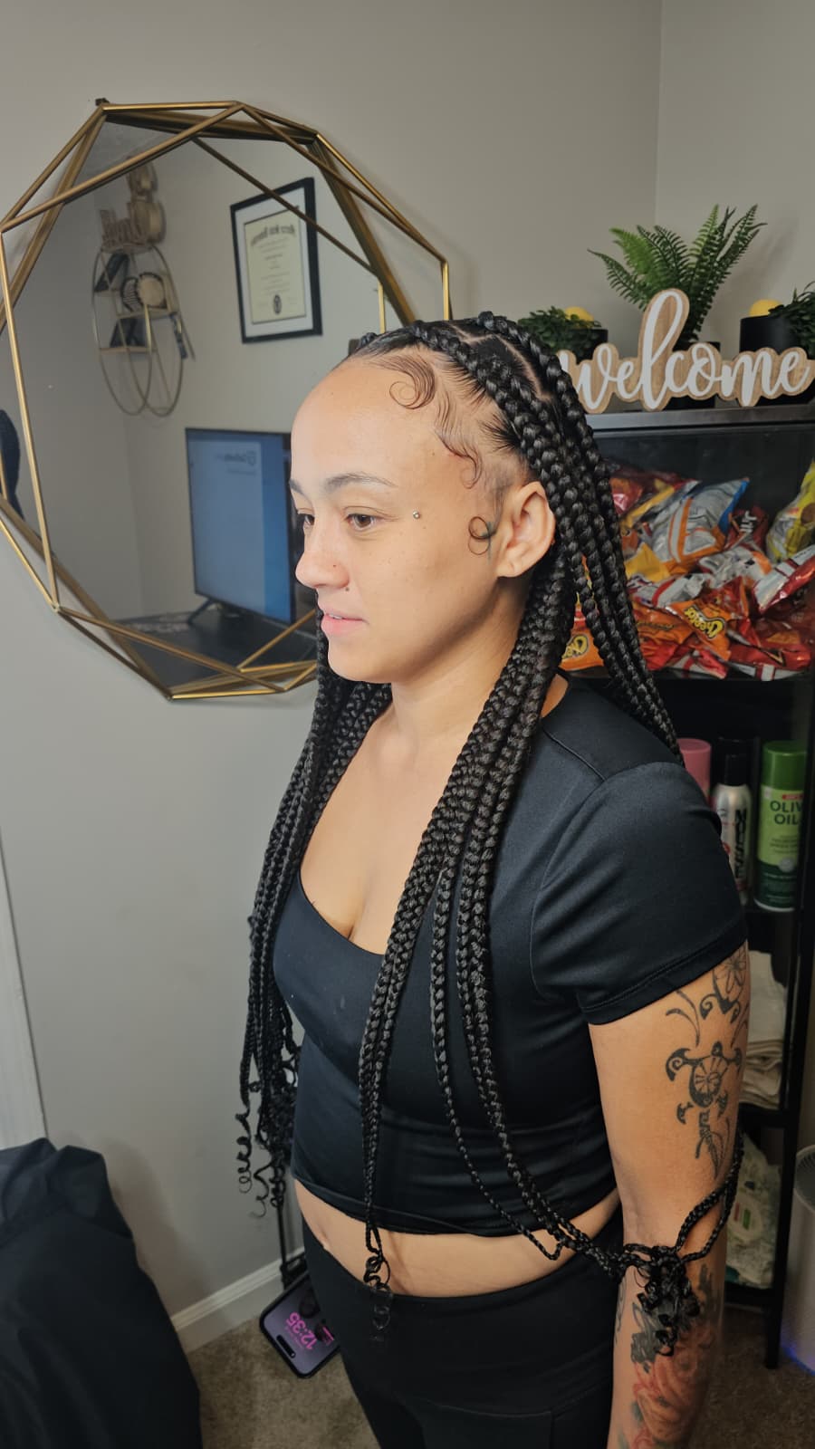 Braided hairstyle