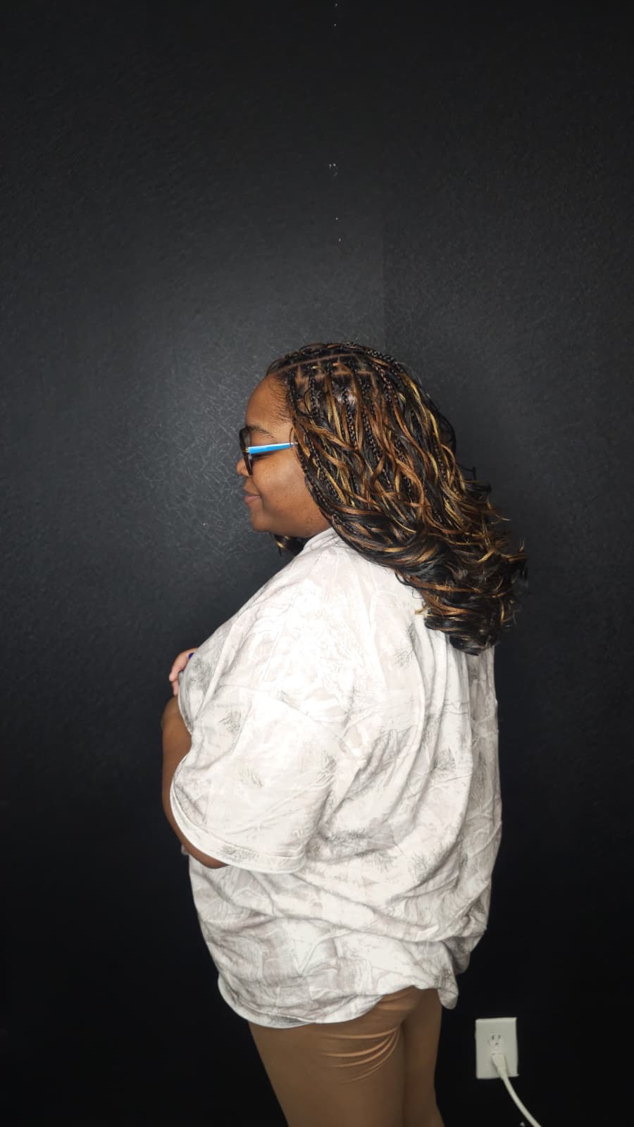 Box braids with beads
